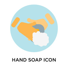 Hand soap icon vector sign and symbol isolated on white background, Hand soap logo concept