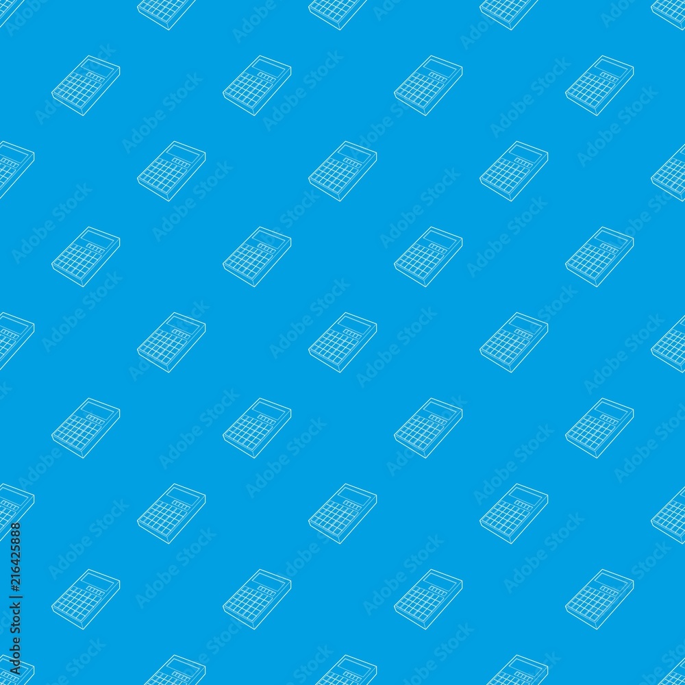 Poster calculator pattern vector seamless blue repeat for any use
