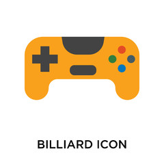Billiard icon vector sign and symbol isolated on white background, Billiard logo concept
