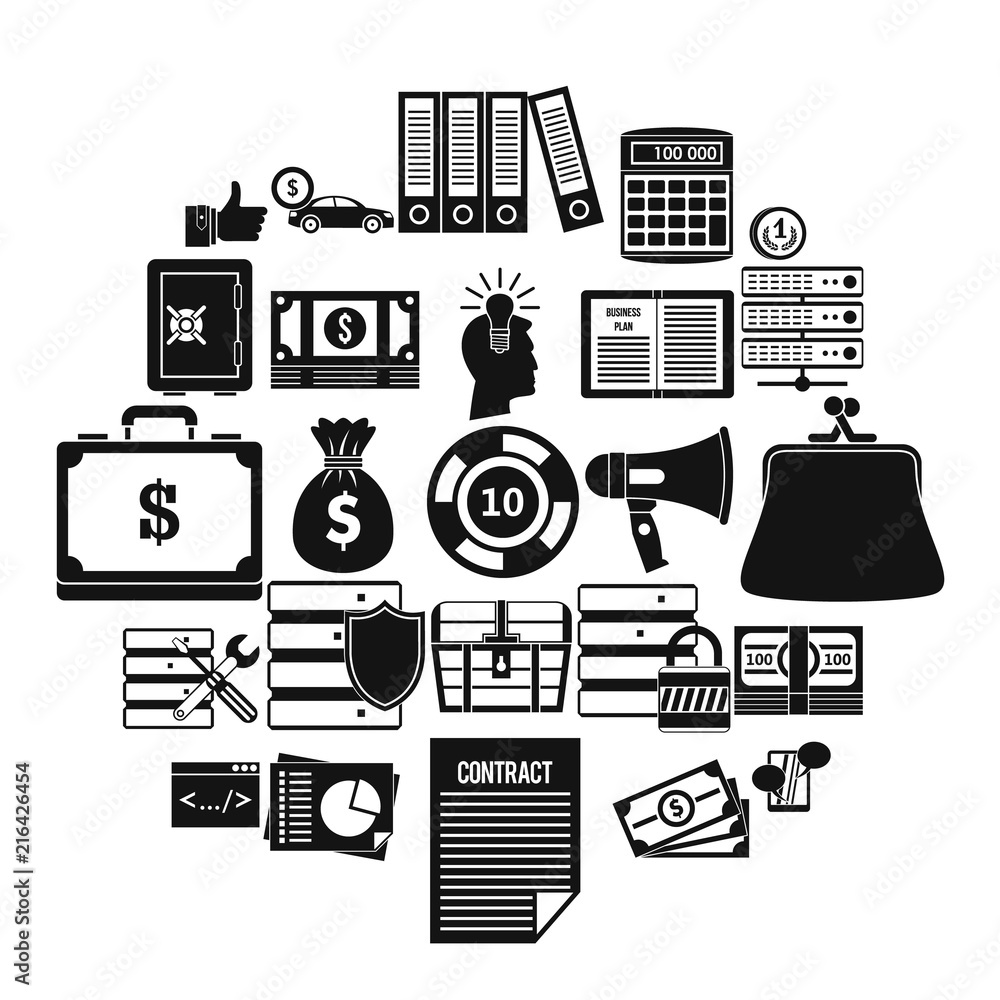 Poster wildcatter icons set. simple set of 25 wildcatter vector icons for web isolated on white background