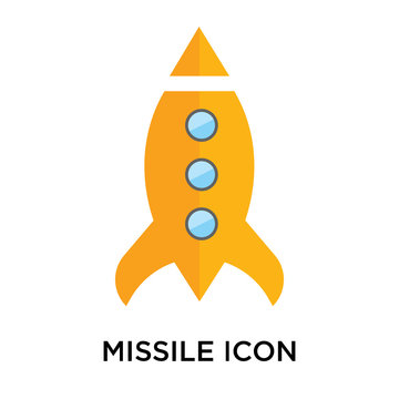 Missile icon vector sign and symbol isolated on white background, Missile logo concept