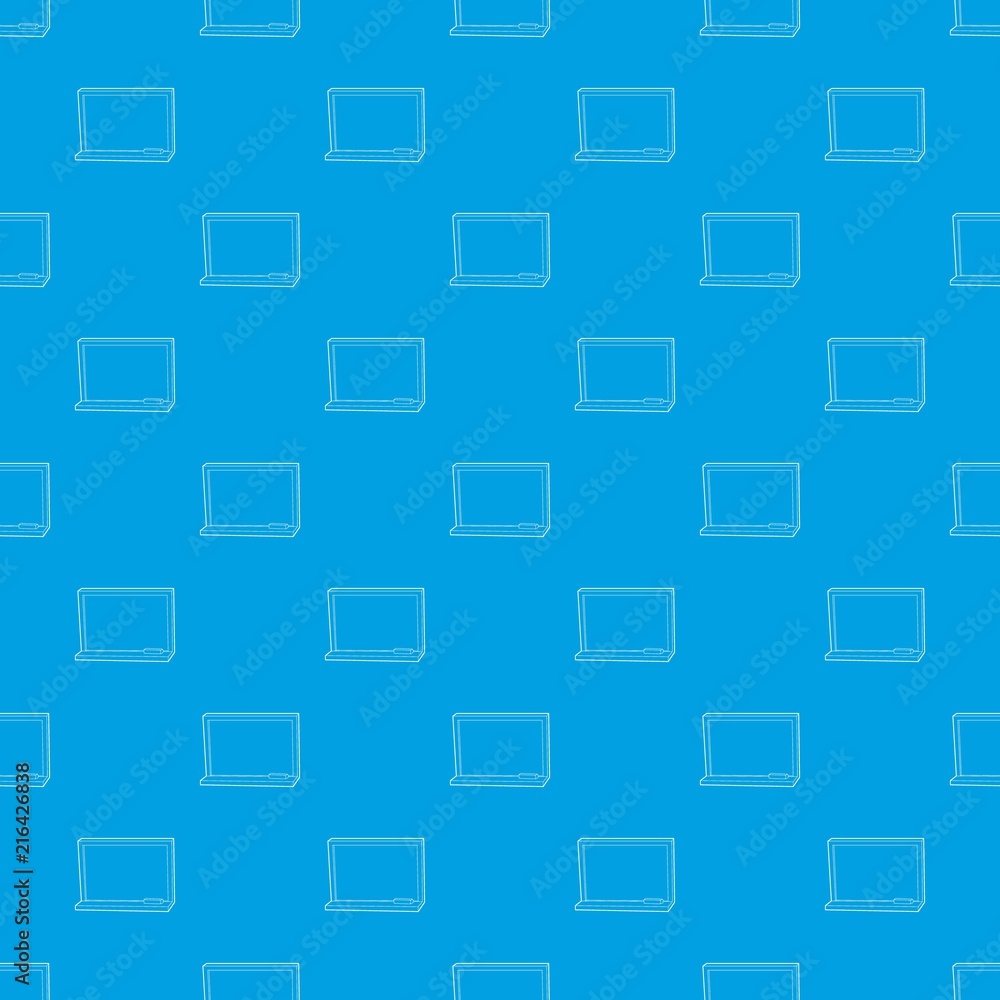 Poster blackboard with chalk pattern vector seamless blue repeat for any use