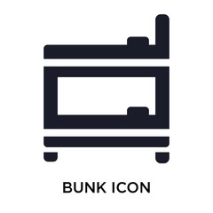 Bunk icon vector sign and symbol isolated on white background, Bunk logo concept