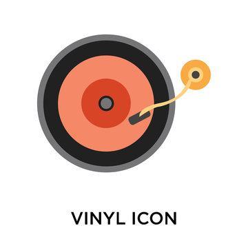 Vinyl icon vector sign and symbol isolated on white background, Vinyl logo concept
