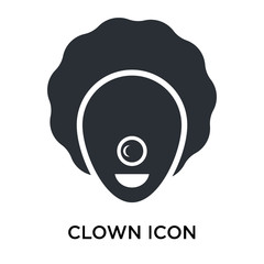 Clown icon vector sign and symbol isolated on white background, Clown logo concept