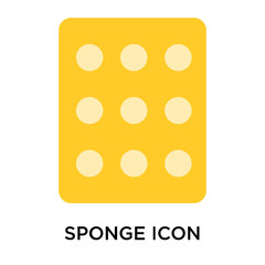 Sponge icon vector sign and symbol isolated on white background, Sponge logo concept