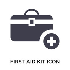 First aid kit icon vector sign and symbol isolated on white background, First aid kit logo concept
