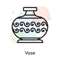 Vase icon vector sign and symbol isolated on white background, Vase logo concept
