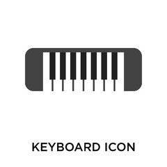 Keyboard icon vector sign and symbol isolated on white background, Keyboard logo concept