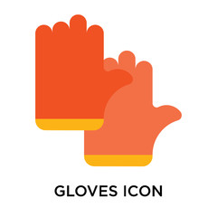 Gloves icon vector sign and symbol isolated on white background, Gloves logo concept