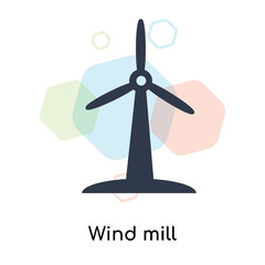 Wind mill icon vector sign and symbol isolated on white background, Wind mill logo concept