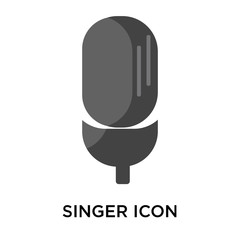 Singer icon vector sign and symbol isolated on white background, Singer logo concept