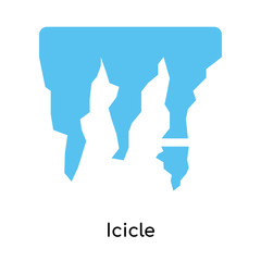 Icicle icon vector sign and symbol isolated on white background, Icicle logo concept