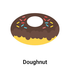 Doughnut icon vector sign and symbol isolated on white background, Doughnut logo concept