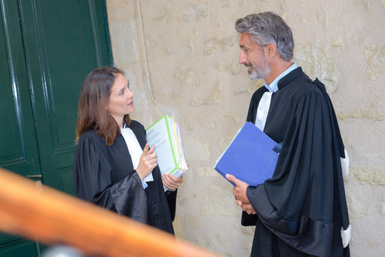two judges meeting