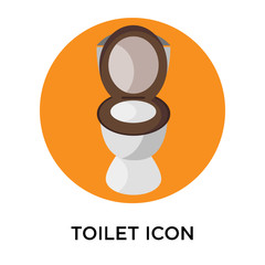 Toilet icon vector sign and symbol isolated on white background, Toilet logo concept