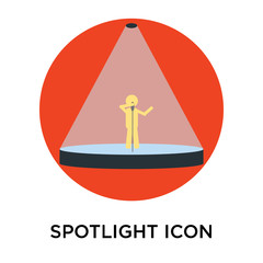 Spotlight icon vector sign and symbol isolated on white background, Spotlight logo concept