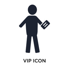 Vip icon vector sign and symbol isolated on white background, Vip logo concept