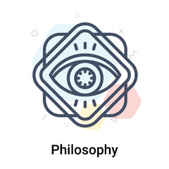 Philosophy icon vector sign and symbol isolated on white background, Philosophy logo concept
