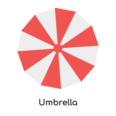 Umbrella icon vector sign and symbol isolated on white background, Umbrella logo concept