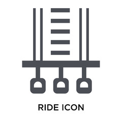 Ride icon vector sign and symbol isolated on white background, Ride logo concept