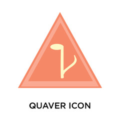Quaver icon vector sign and symbol isolated on white background, Quaver logo concept