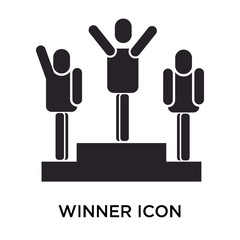 Winner icon vector sign and symbol isolated on white background, Winner logo concept