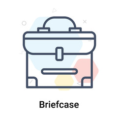 Briefcase icon vector sign and symbol isolated on white background, Briefcase logo concept