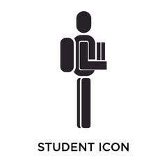 Student icon vector sign and symbol isolated on white background, Student logo concept