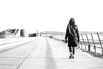 Woman walking in Jersey