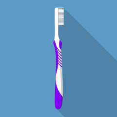 Hard toothbrush icon. Flat illustration of hard toothbrush vector icon for web design