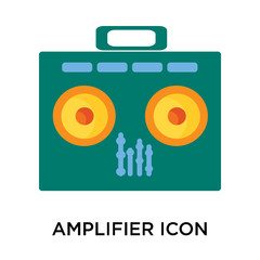 Amplifier icon vector sign and symbol isolated on white background, Amplifier logo concept