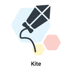 Kite icon vector sign and symbol isolated on white background, Kite logo concept