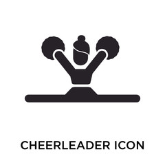 Cheerleader icon vector sign and symbol isolated on white background, Cheerleader logo concept