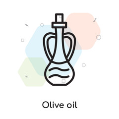 Olive oil icon vector sign and symbol isolated on white background, Olive oil logo concept