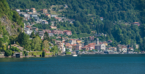 Argegno, idyllic village on Lake Como, Lombardy, Italy.