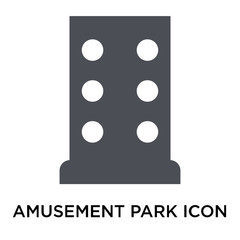 Amusement park icon vector sign and symbol isolated on white background, Amusement park logo concept