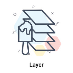 Layer icon vector sign and symbol isolated on white background, Layer logo concept