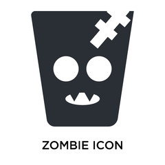 Zombie icon vector sign and symbol isolated on white background, Zombie logo concept