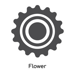 Fototapeta premium Flower icon vector sign and symbol isolated on white background, Flower logo concept