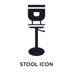 Stool icon vector sign and symbol isolated on white background, Stool logo concept