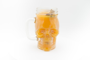 Drink for halloween pumpkin, apple, cinnamon and star anise