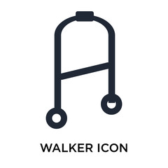 Walker icon vector sign and symbol isolated on white background, Walker logo concept