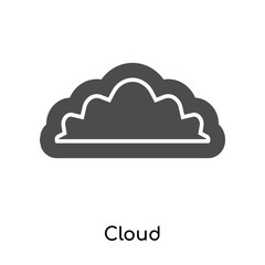 Cloud icon vector sign and symbol isolated on white background, Cloud logo concept