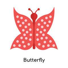 Butterfly icon vector sign and symbol isolated on white background, Butterfly logo concept
