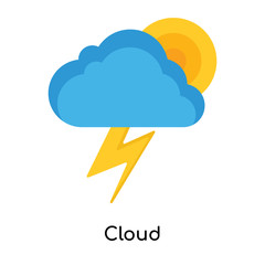 Cloud icon vector sign and symbol isolated on white background, Cloud logo concept