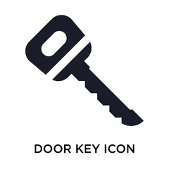 Door key icon vector sign and symbol isolated on white background, Door key logo concept