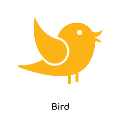 Bird icon vector sign and symbol isolated on white background, Bird logo concept