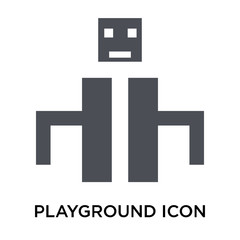 Obraz premium Playground icon vector sign and symbol isolated on white background, Playground logo concept