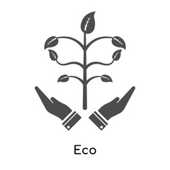 Eco icon vector sign and symbol isolated on white background, Eco logo concept